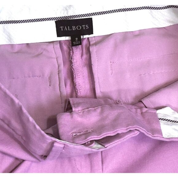 Talbots Flare Kick Crop Pants in Lilac Size 2 - Picture 5 of 8